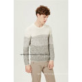 Contrast Color Pattern Knit Men Sweater